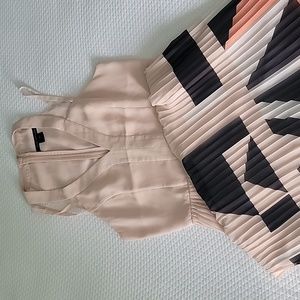 Womens French Connection Chiffon Dress Size 8, long flowy  pastel/bold print,New